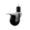 Service Caster 3.5'' SS Soft Rubber Swivel 1-3/4'' Expanding Stem Caster Total Lock Brake SCC-SSEXTTL20S3514-SRS-134 - alternate 1